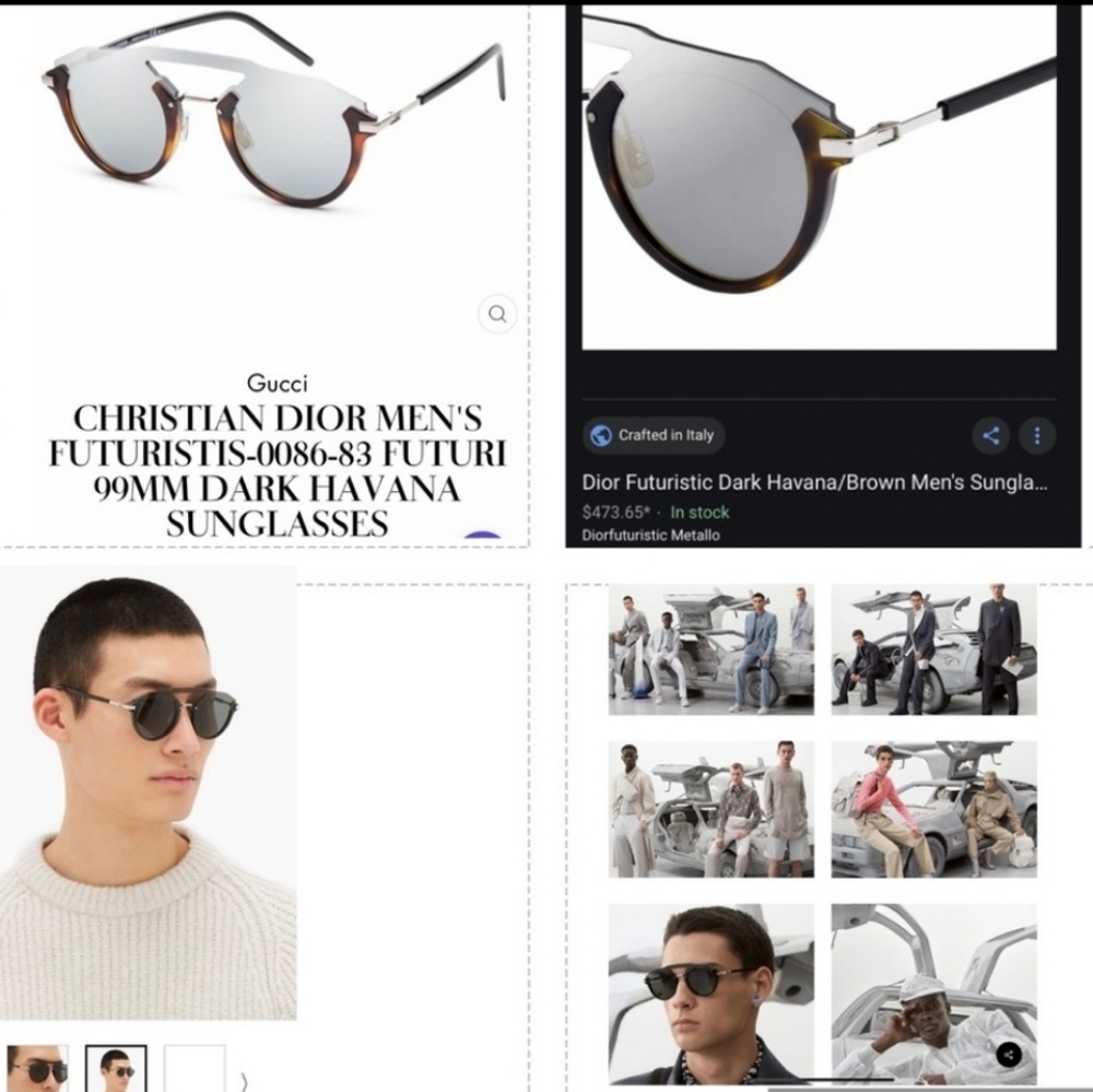 UNISEX DIOR FUTURISTIC HAVANA MIRROR SUNGLASSES 🔥